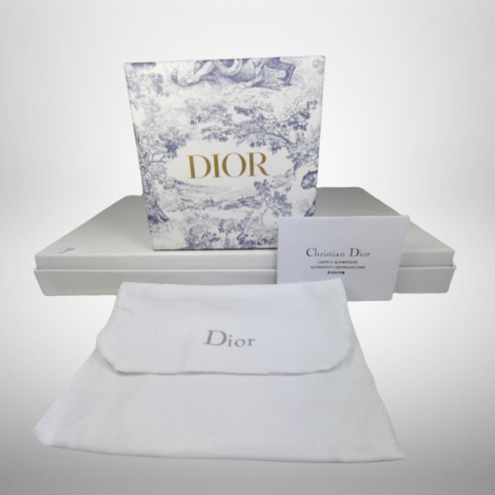 Dior Saddle Lotus Wallet in Black Grained Calfskin Leather - New - Picture 7 of 7